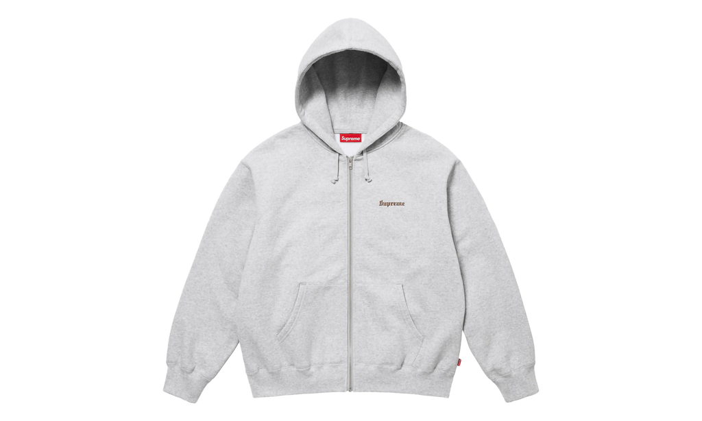 Crest Zip Up Hooded Sweatshirt "SS25 - Heather Grey" SU25152