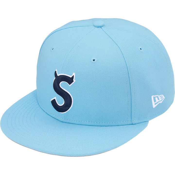 Supreme New Era Devil S Logo Fitted Light Blue