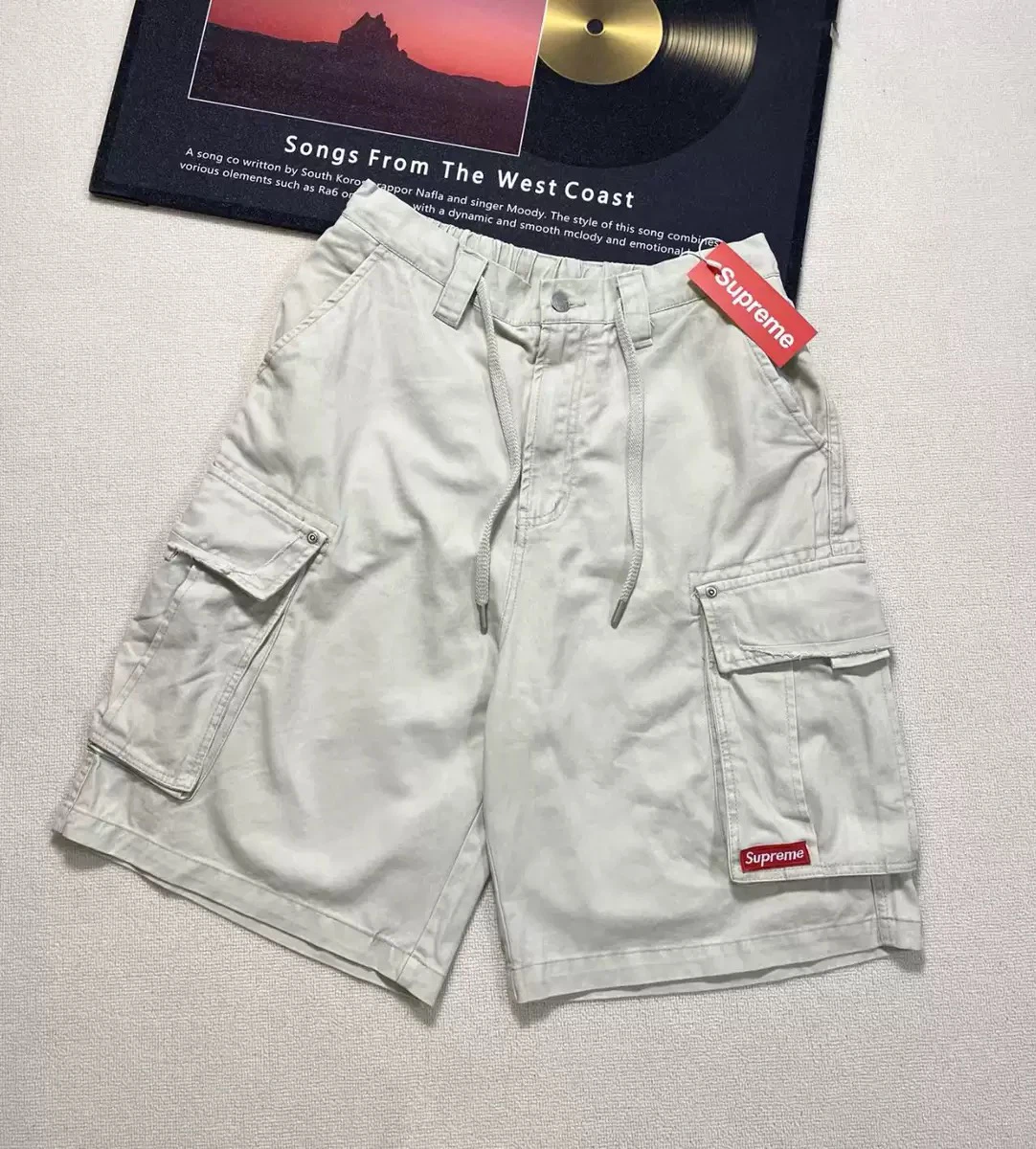 Unisex Multi‑Pocket Cargo Shorts Loose Drawstring Streetwear Casual Work Shorts With Adjustable Strap