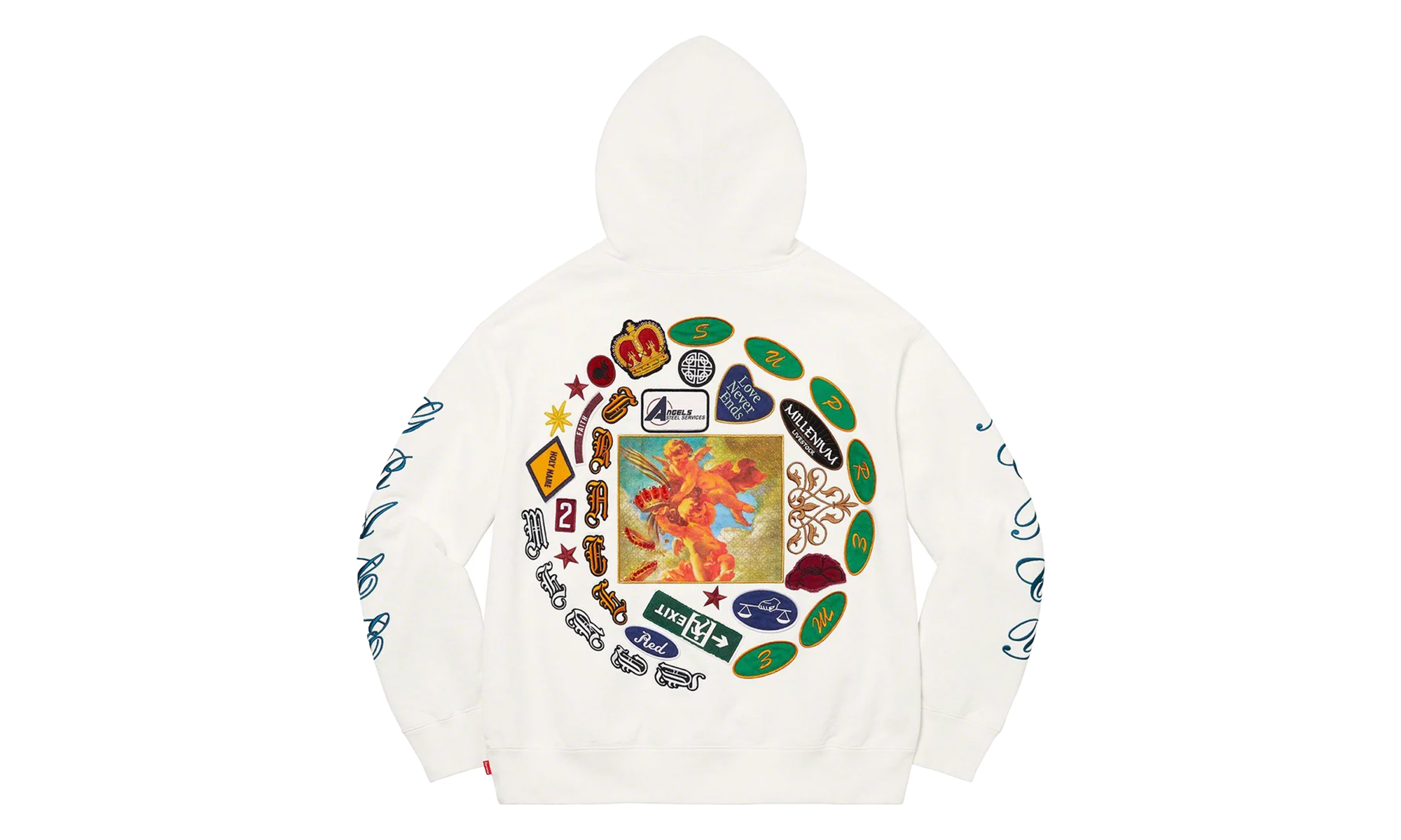Patches Spiral Hooded Sweatshirt "SS23 - White" SU25273