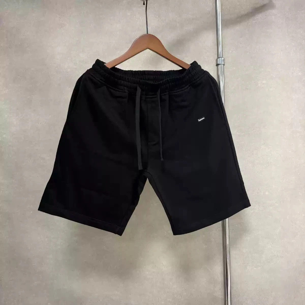 Supreme Small Box Logo Sweat Shorts, Unisex Casual Cotton Fleece Workout Shorts Elastic Drawstring Streetwear Shorts for Men Women