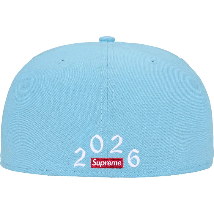Supreme New Era Devil S Logo Fitted Light Blue