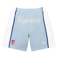 This is the Supreme × Umbro collaborative SS25 knit soccer shorts