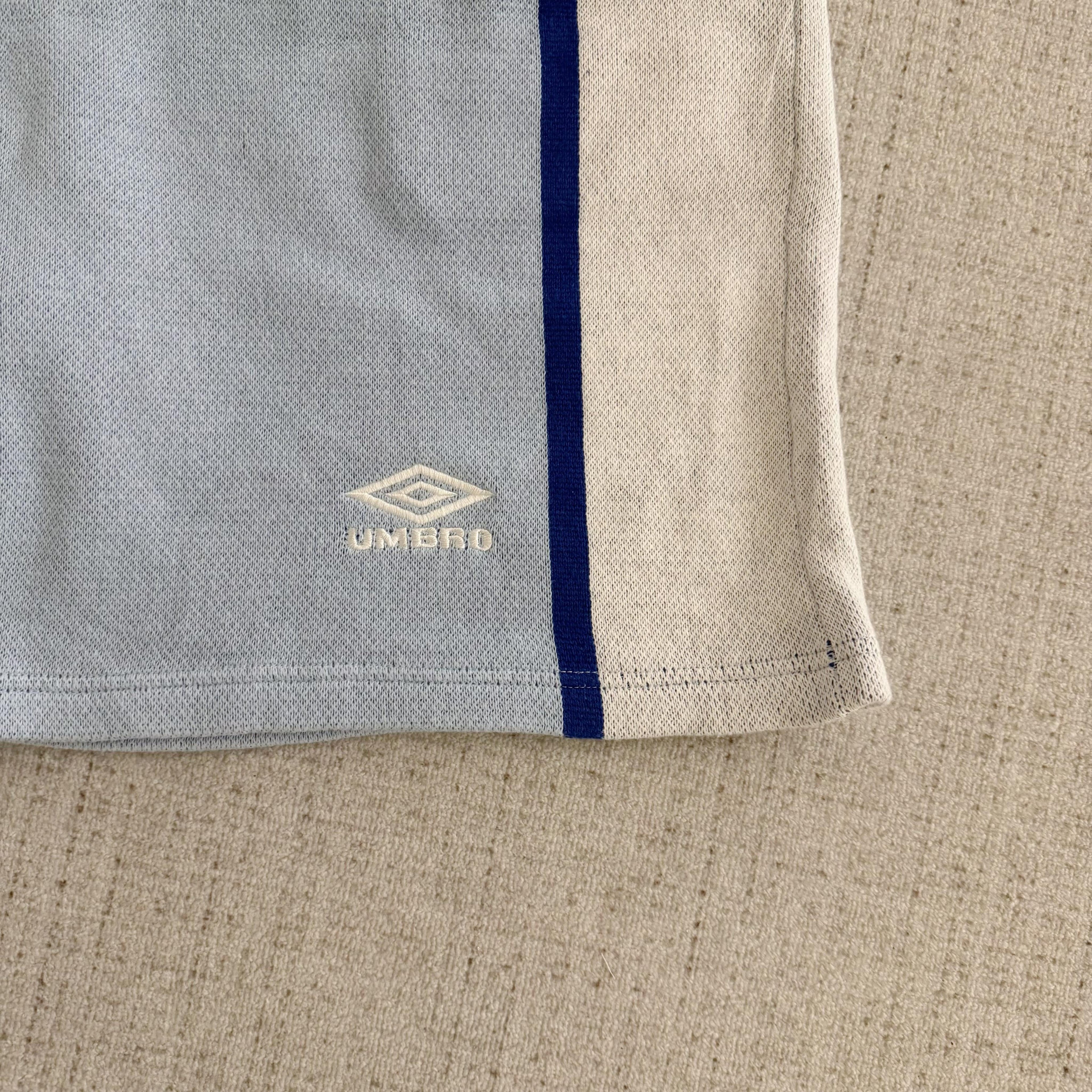 This is the Supreme × Umbro collaborative SS25 knit soccer shorts