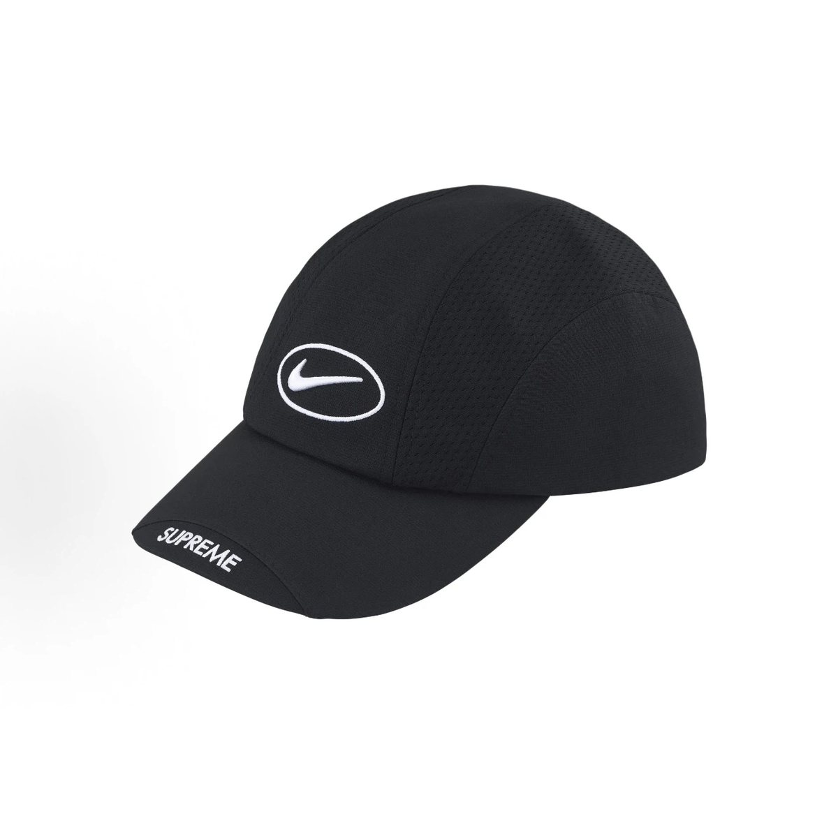 Air Max Mesh 5 Panel Cap, Black Sport Running Hat Adjustable Strap