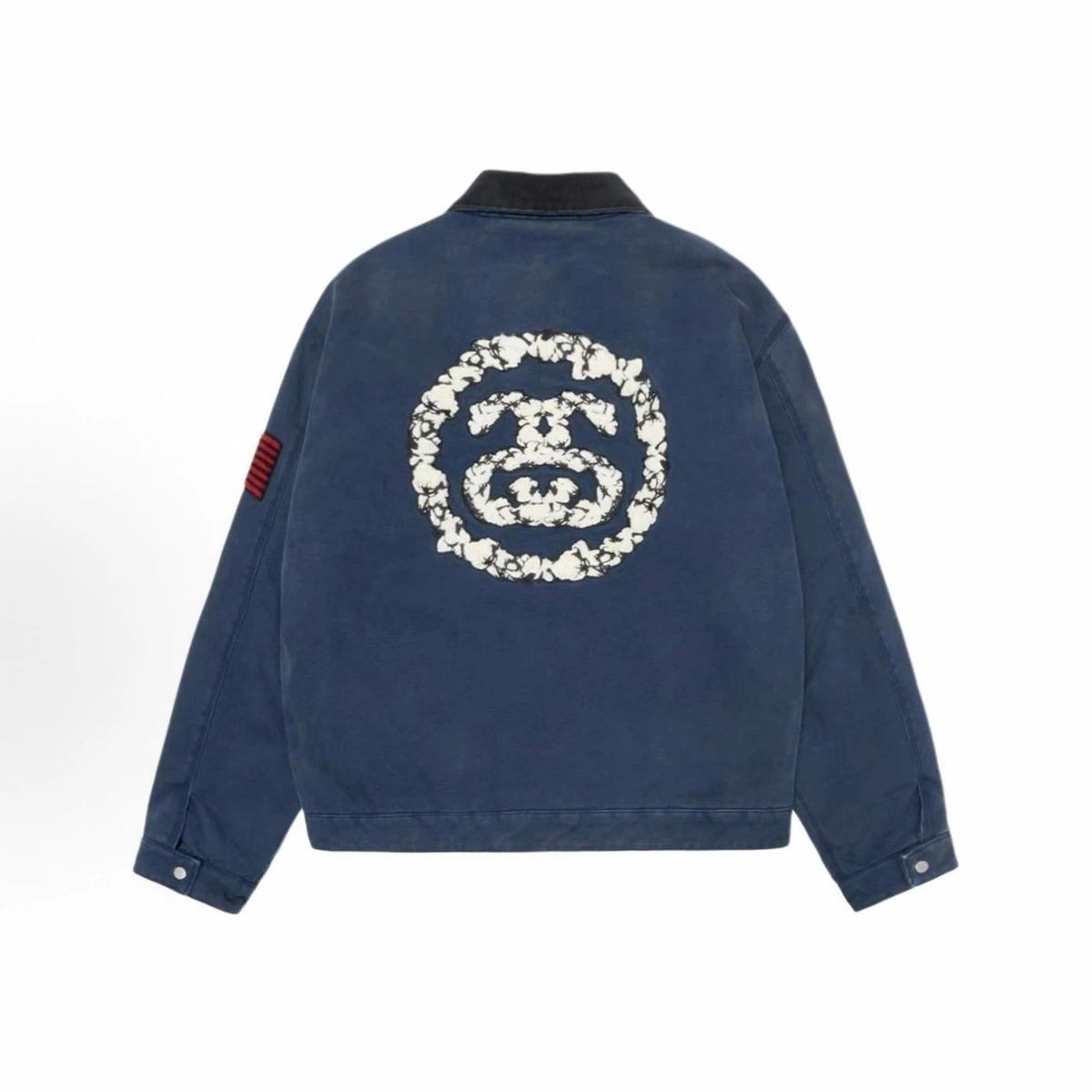 Vintage Navy Corduroy‑Collar Work Jacket
