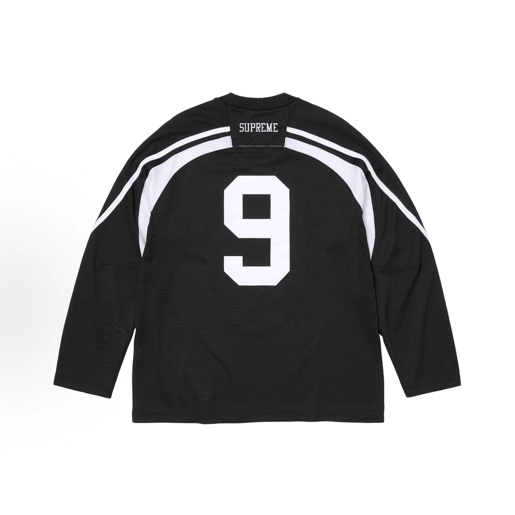 Skull Graphic V-Neck Long Sleeve Hockey Jersey