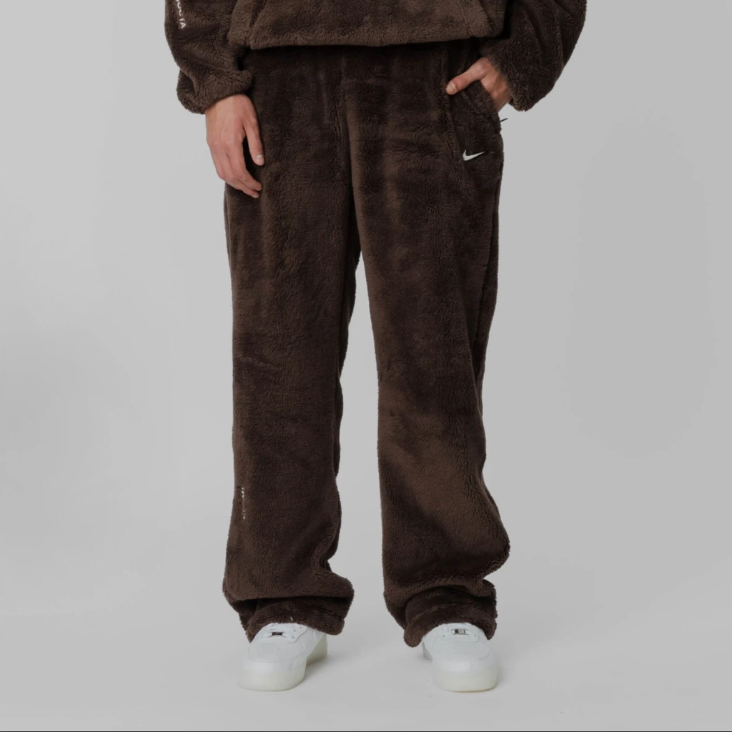 Brown Sherpa Fleece High Neck Hoodie Unisex Oversized Pullover