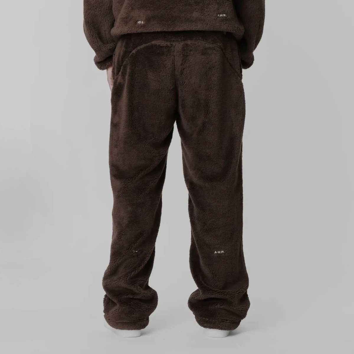 Brown Sherpa Fleece High Neck Hoodie Unisex Oversized Pullover