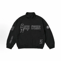 Black Gothic Font Street Windbreaker Jacket