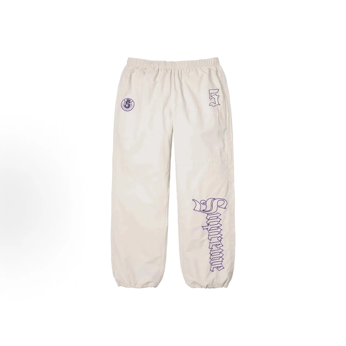 Off White Gothic Letter Nylon Jogger Pants Unisex Streetwear Trousers