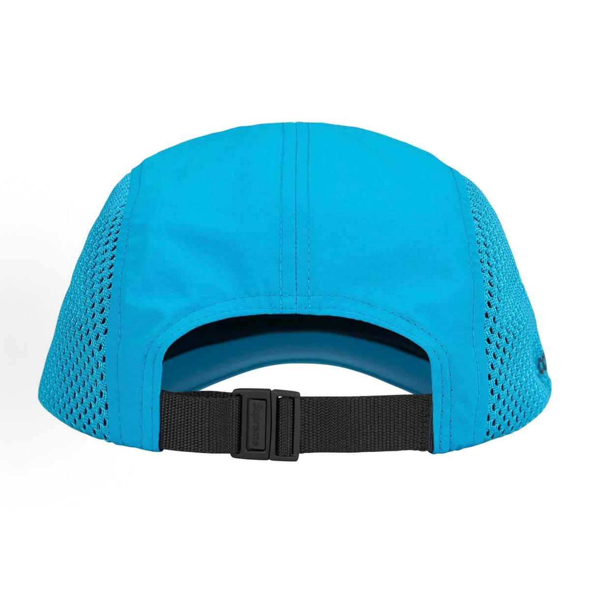 Cordura Mesh 5 Panel Sport Cap, Cyan 3e Troisième Arrondissement Adjustable Strap Hat