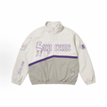Gothic Font Color Block Street Windbreaker Jacket