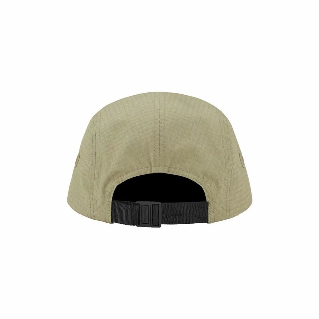 Ventile Fabric 5 Panel Camp Cap, Khaki Water-Resistant Street Hat Adjustable Strap