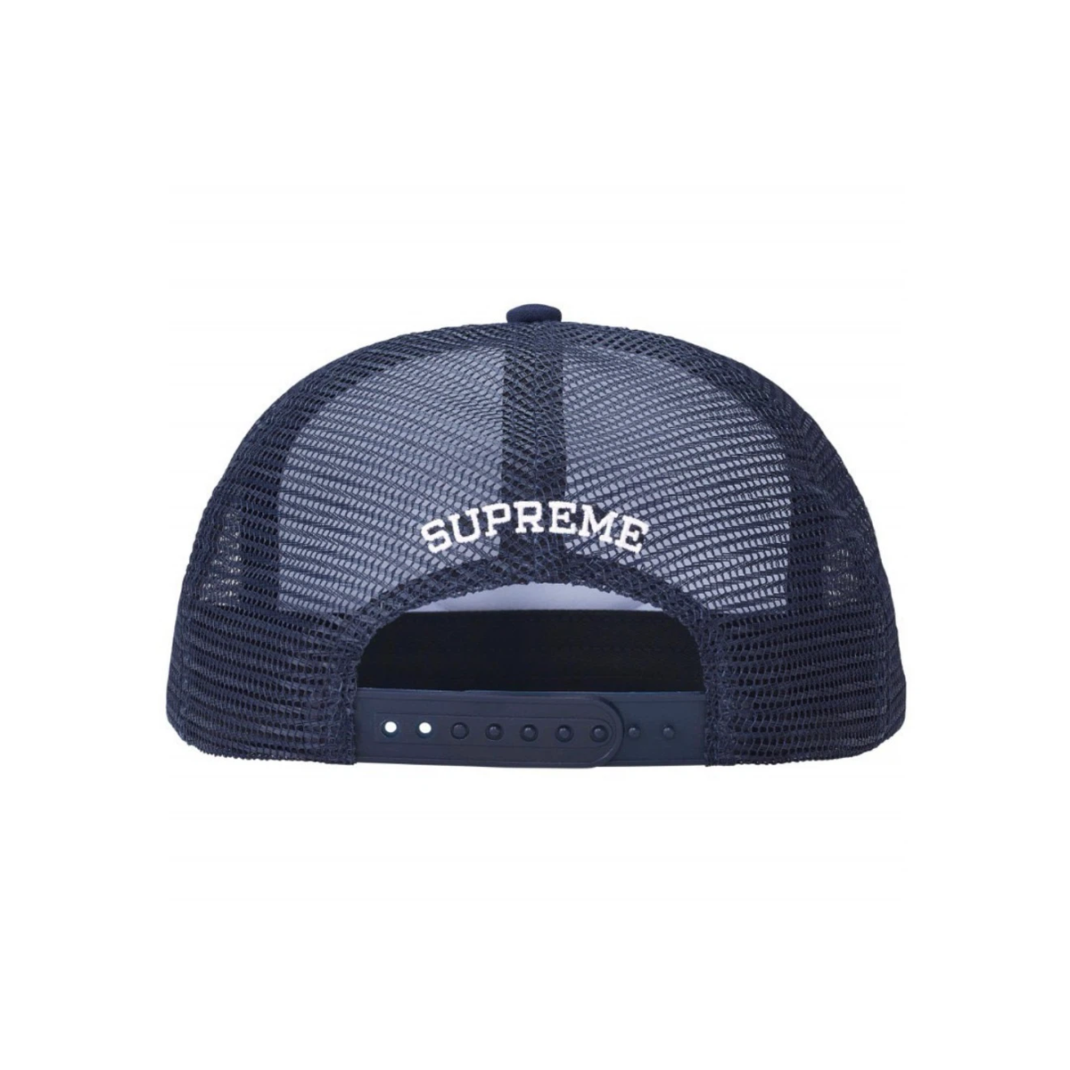 Rabbit Print Mesh Trucker Cap, Navy & White Street Hat with Adjustable Snapback