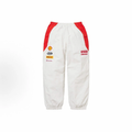 Off‑White Red Moto Racing Style Elastic Waist Track Jogger Pants