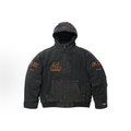 Washed Canvas Fox‑Theme Hooded Work Jacket