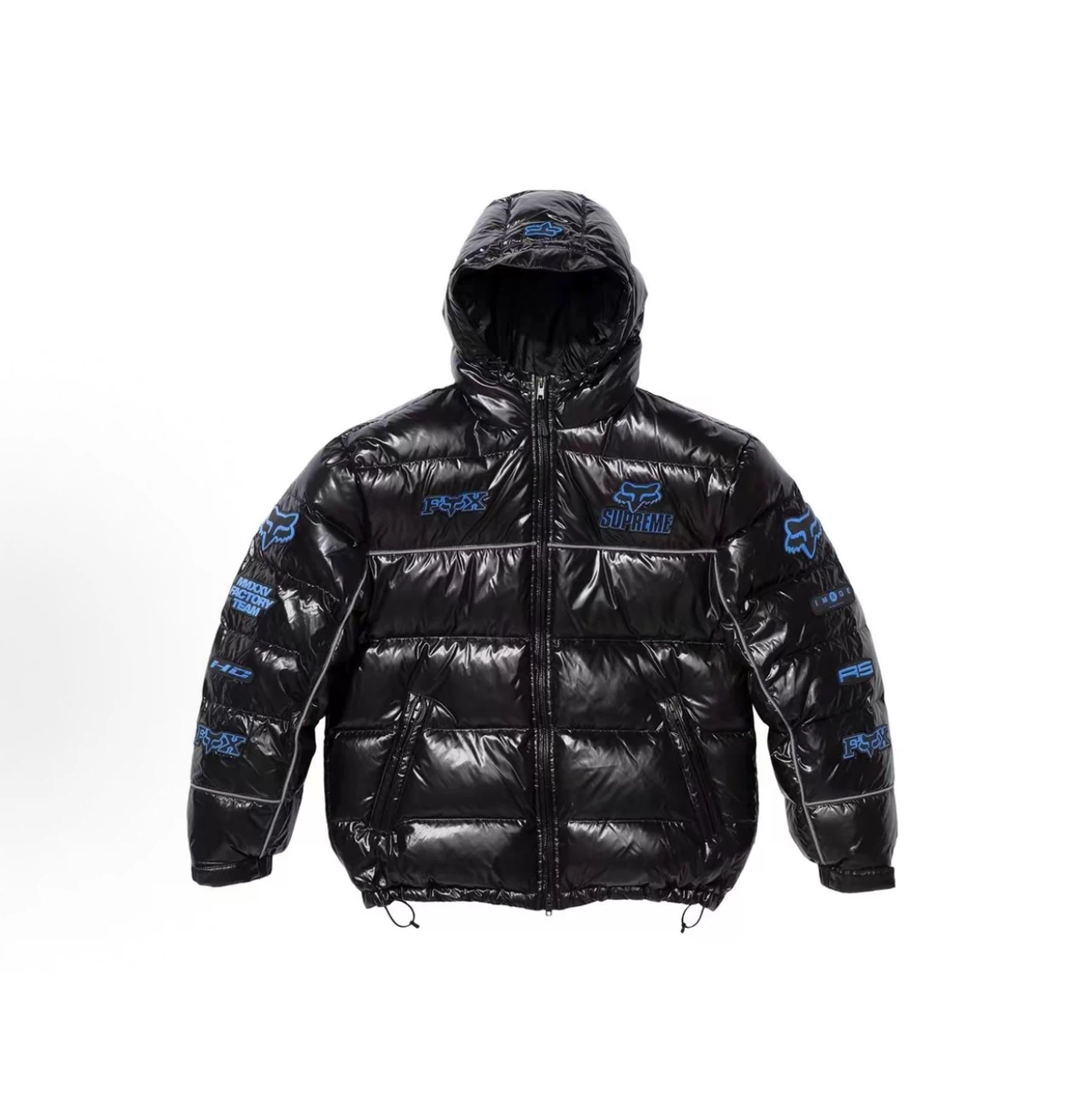 Fox‑Theme Shiny Hooded Winter Puffer Jacket