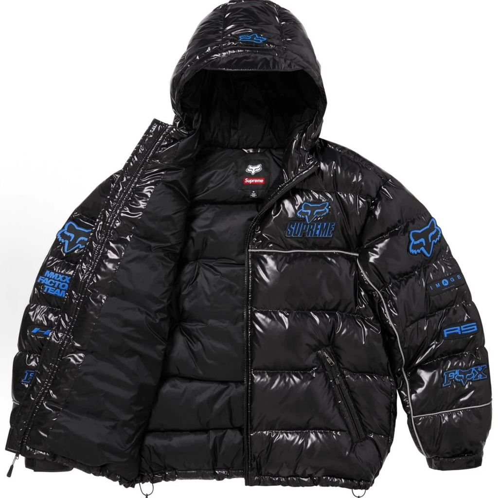 Fox‑Theme Shiny Hooded Winter Puffer Jacket