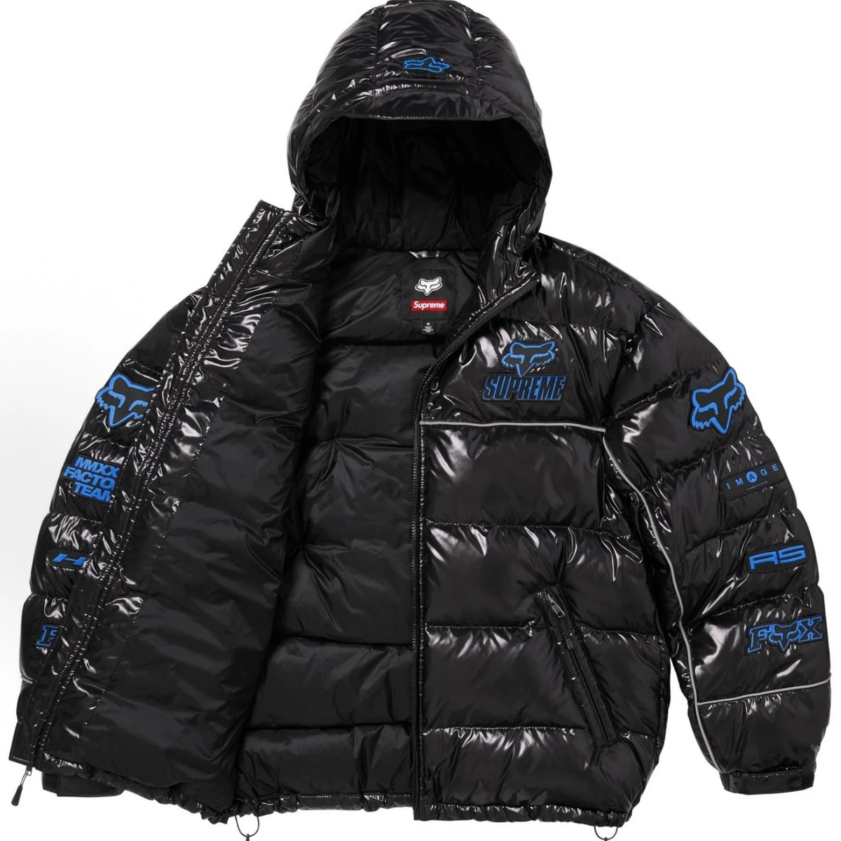 Fox‑Theme Shiny Hooded Winter Puffer Jacket