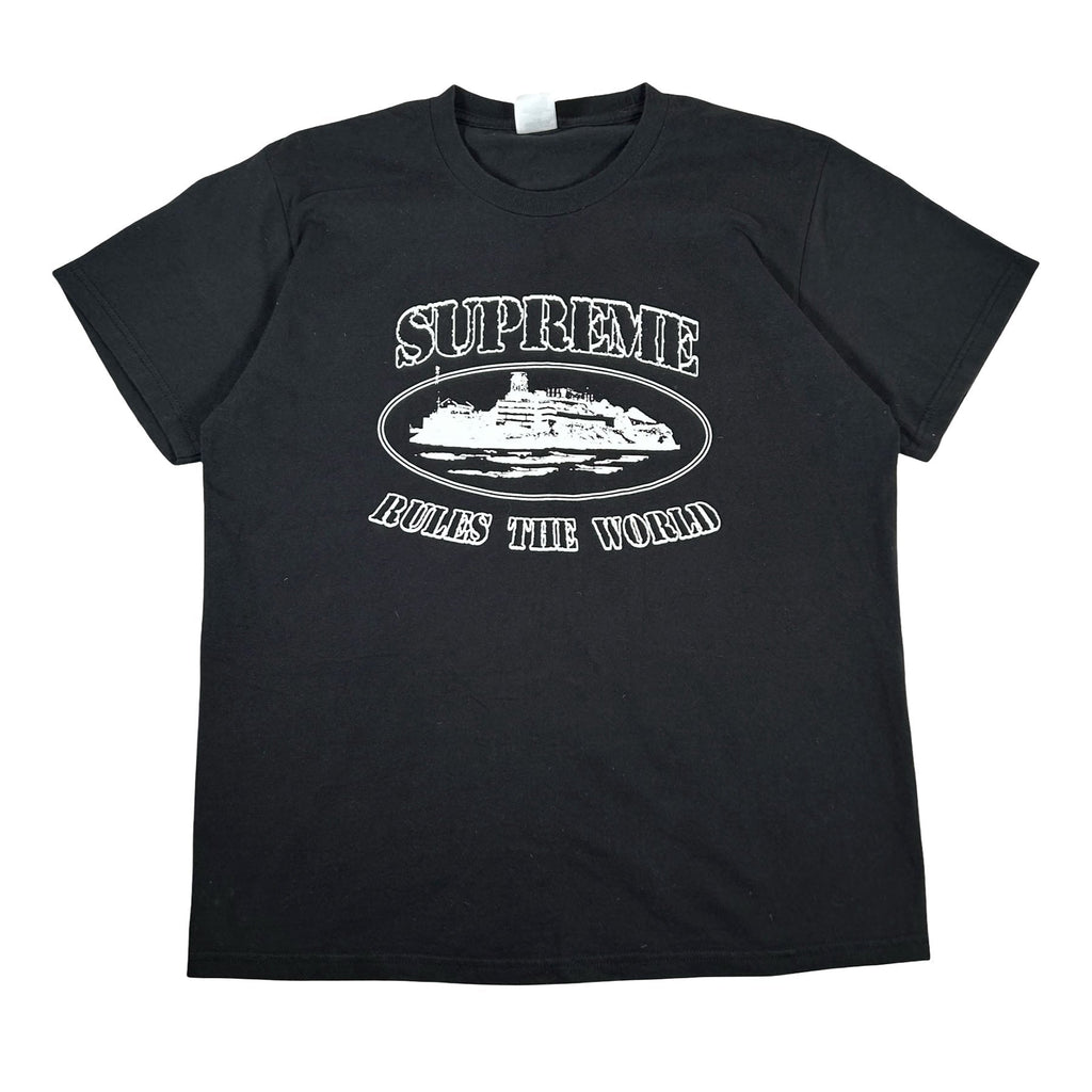Supreme Rules The World Tee Black