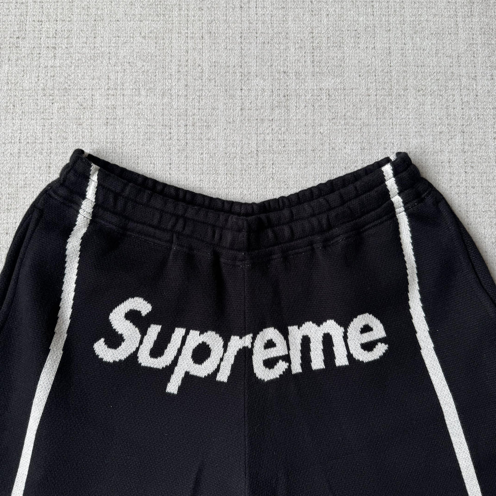 This is the Supreme × Umbro collaborative SS25 knit soccer shorts
