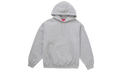 Satin Applique Hooded Sweatshirt "FW24 - Heather Grey" SU26581