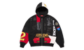 Patchwork Zip Up Hooded Sweatshirt "SS25 - Black" SU25499
