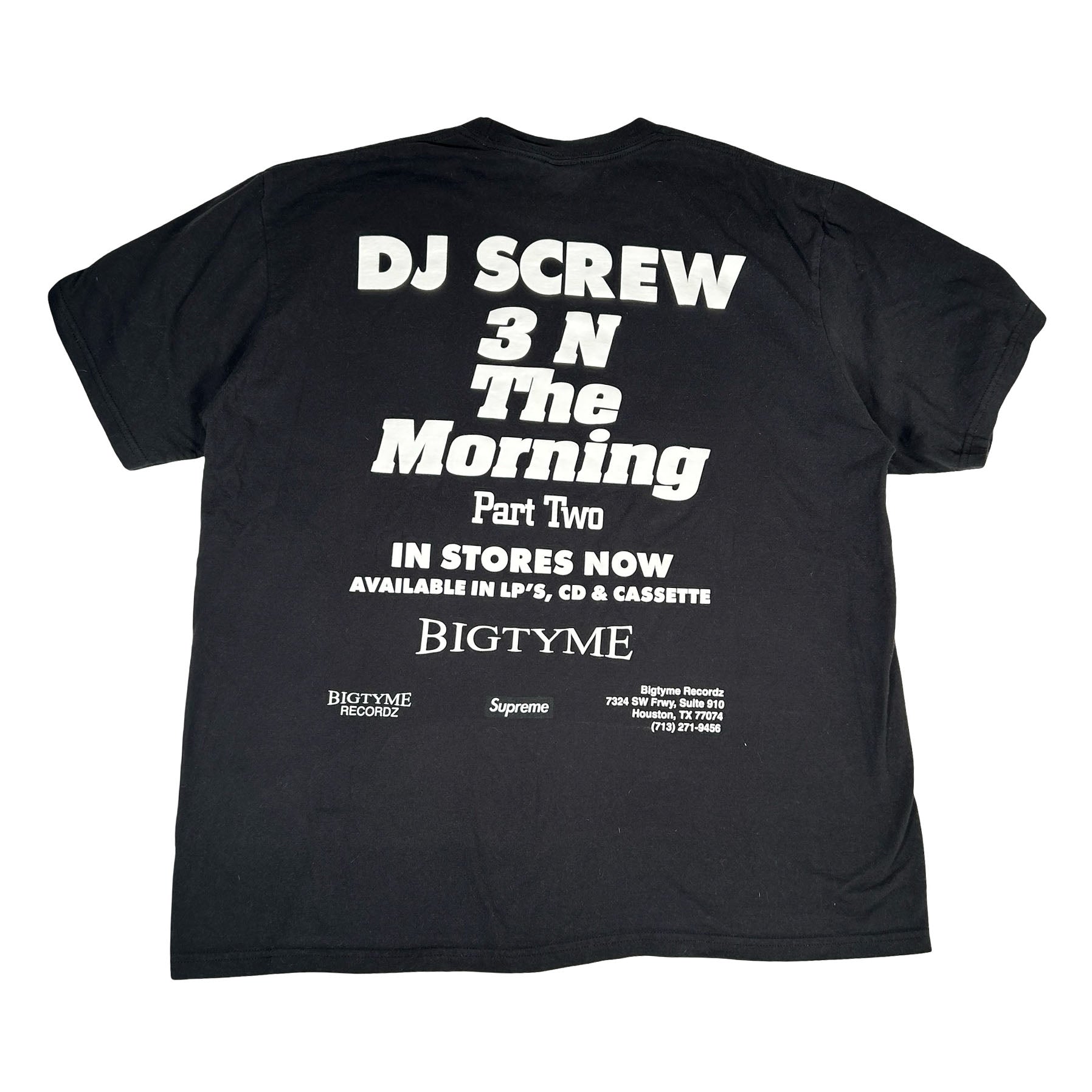 Supreme DJ Screw SUC Tee Black