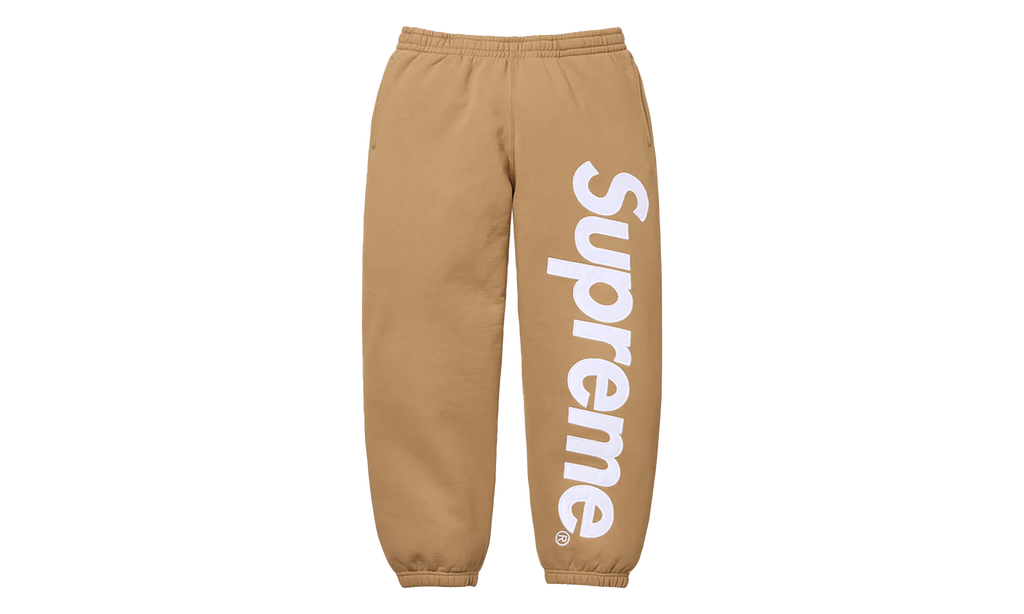 Satin Appliqué Sweatpant "FW25 - Light Tan" SU26132
